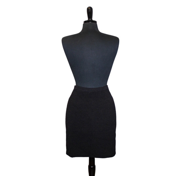 Eileen Fisher Horizontal Rib Knit Mini Skirt Wool Blend Size S - Picture 2 of 4